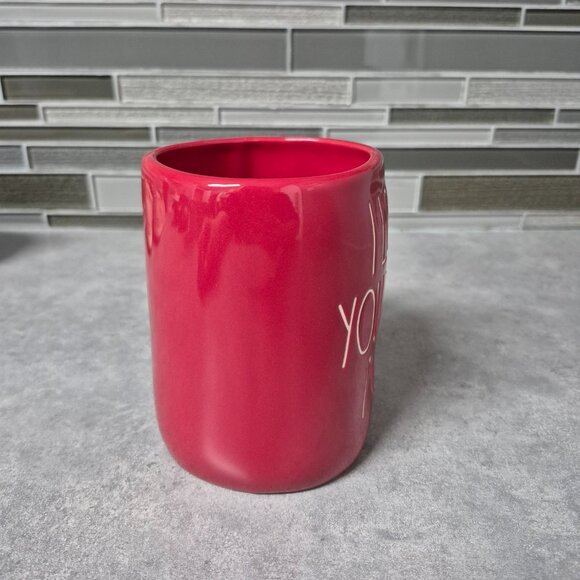 Rae Dunn " I Love You Berry Much" Red Coffee Tea Mug Cup - Picture 4 of 6